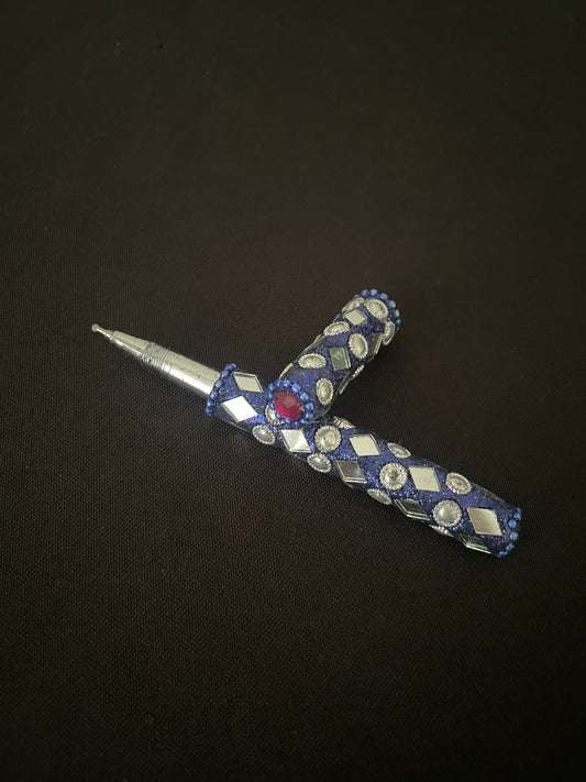 Dark Blue Glitter Pen image 1