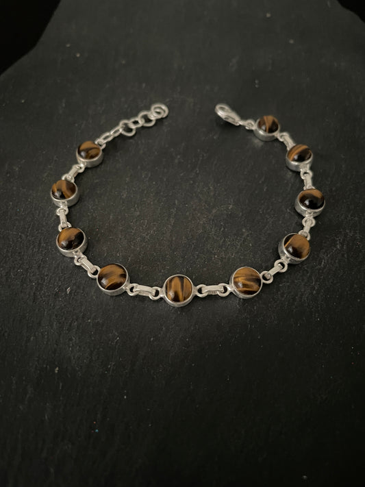 Round Tiger's Eye Bracelet image 1