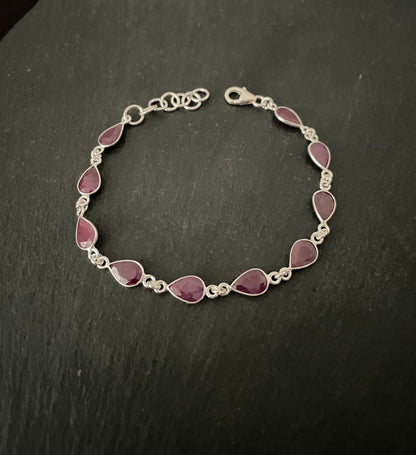 Teardrop Ruby Bracelet image 0