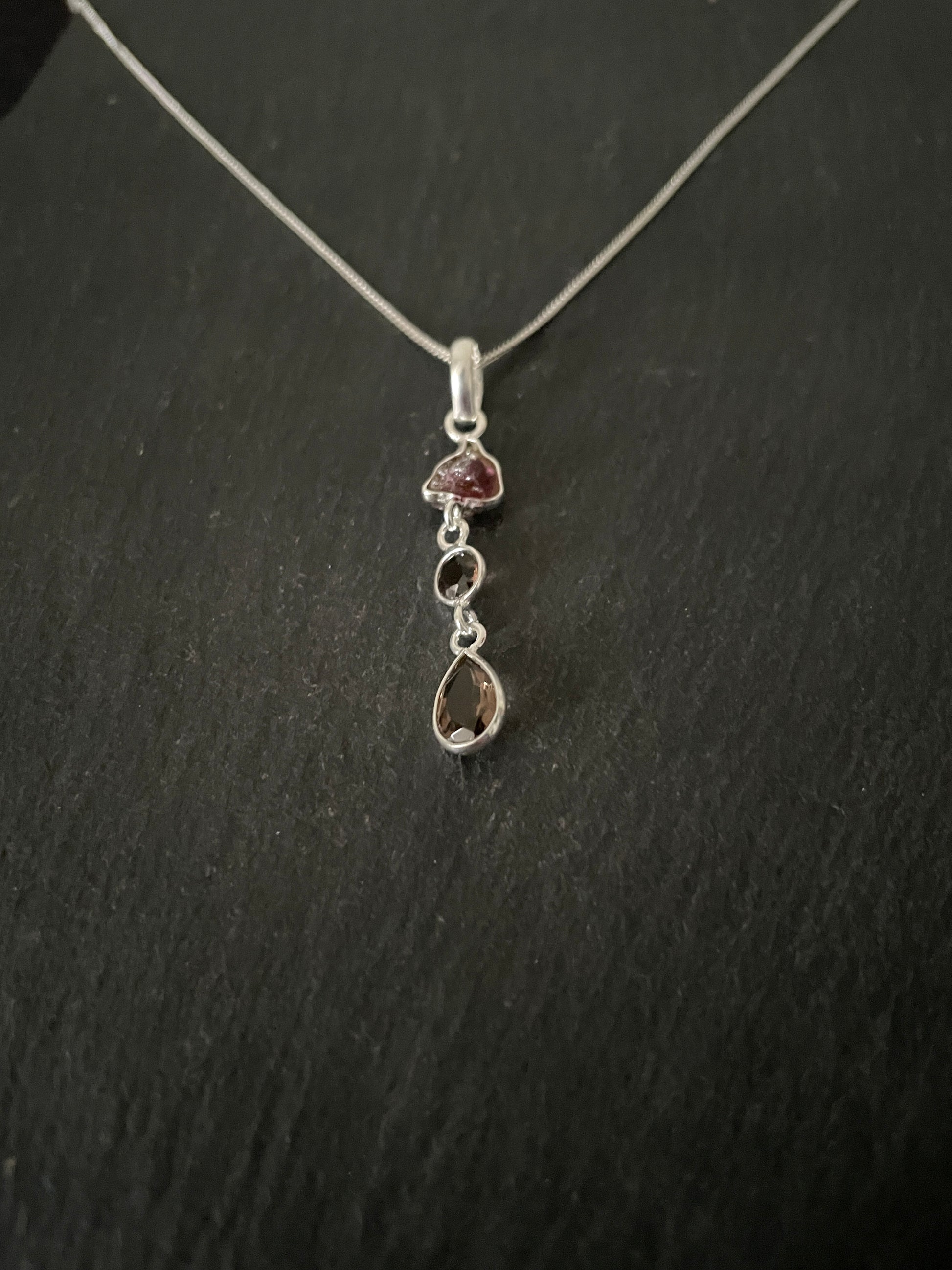Smokey Quartz and Silver Pendant image 1