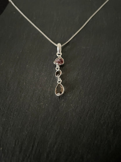 Smokey Quartz and Silver Pendant image 1