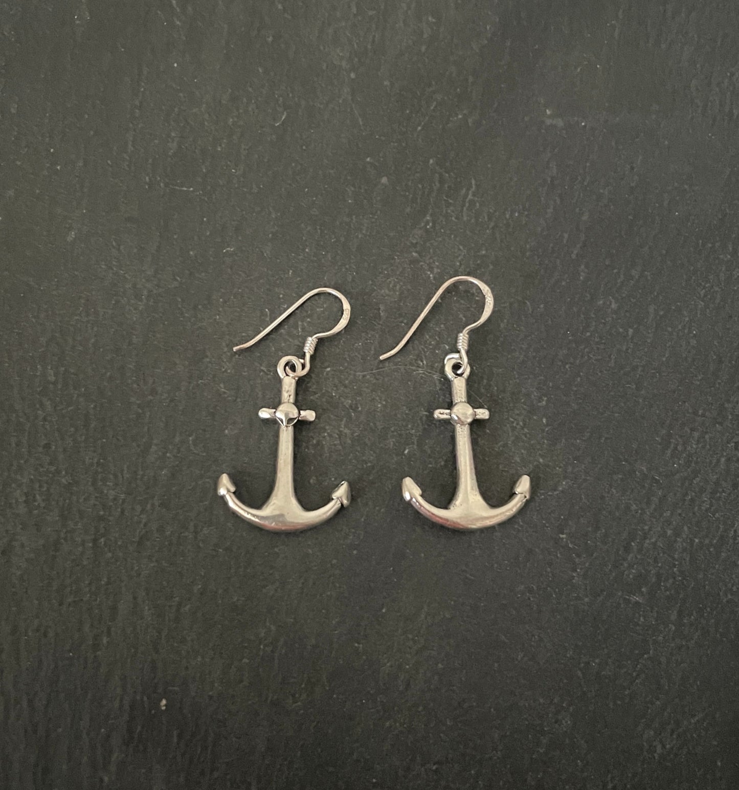 Silver Anchor Earrings image 0