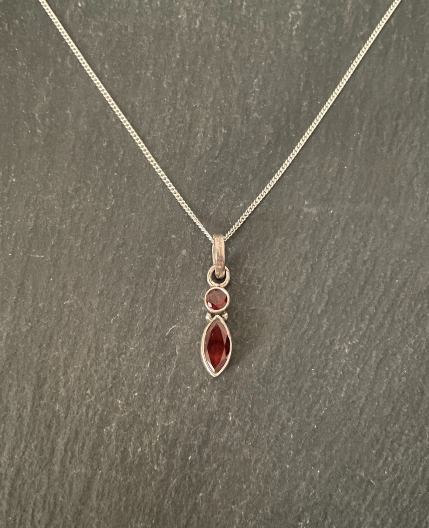Two Stone Garnet Pendant image 0