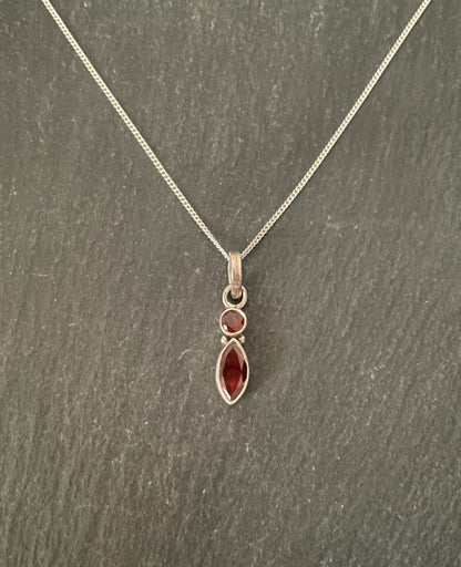 Two Stone Garnet Pendant image 0