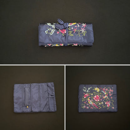 Dark Blue Flower Jewellery Wrap image 0