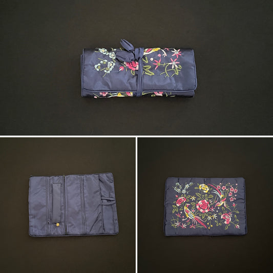 Dark Blue Flower Jewellery Wrap image 0