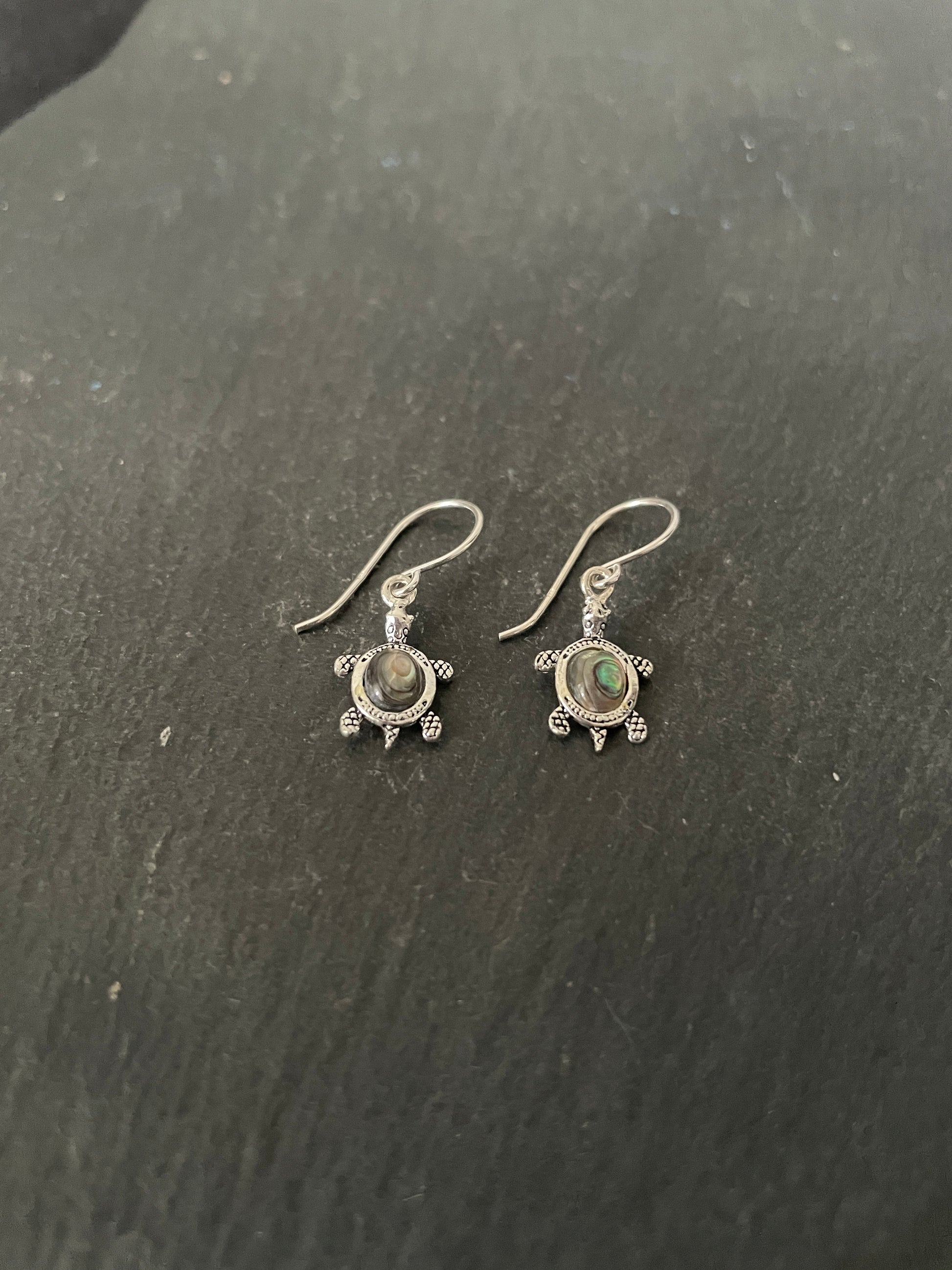 Paua Shell Turtle Earrings image 1