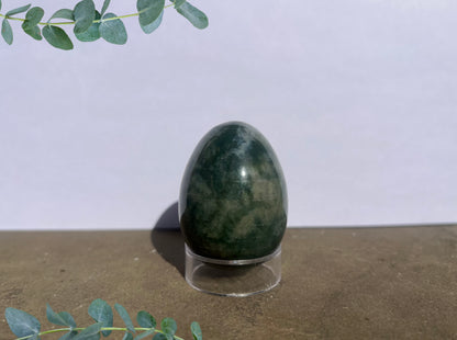Green Moss Agate Egg image 0