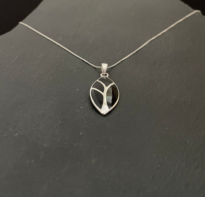 Black Onyx and Silver Pendant image 1