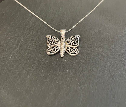 Silver Butterfly Pendant image 1
