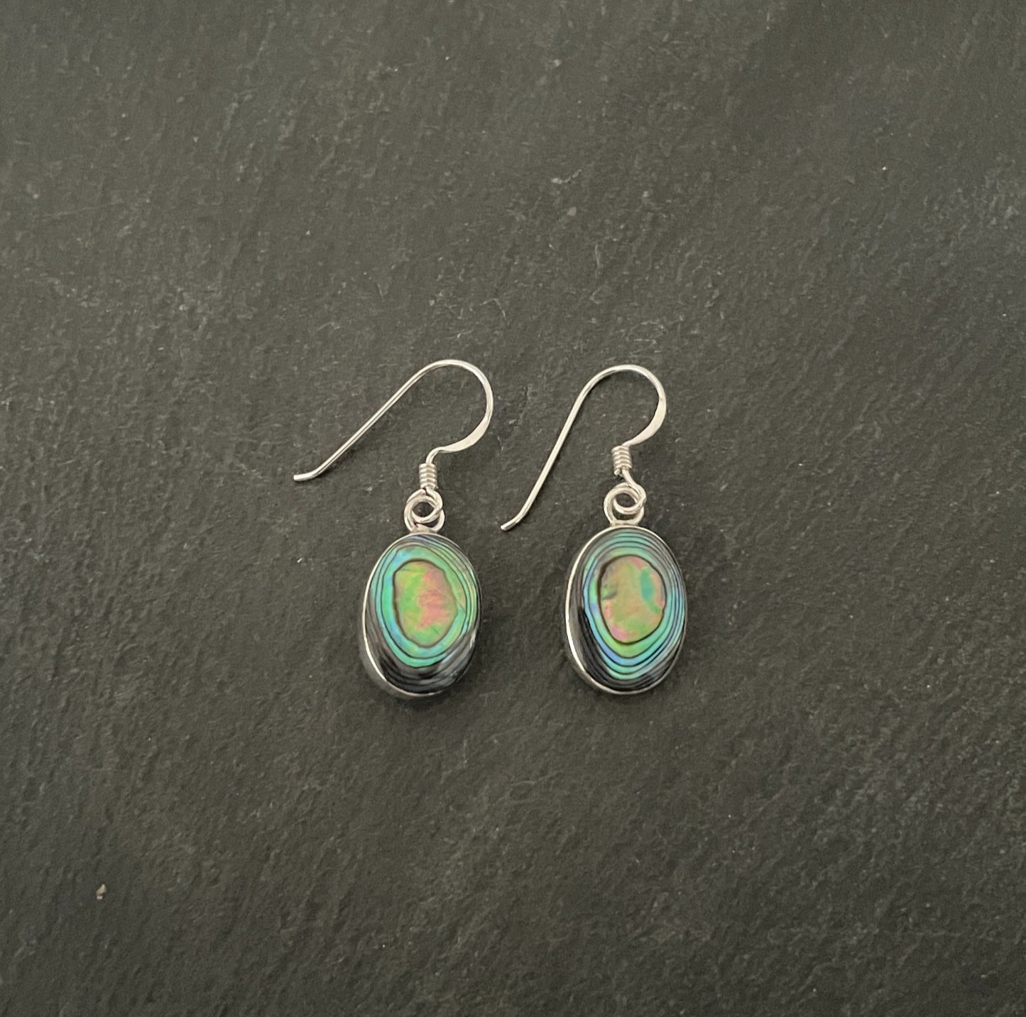 Oval Paua Shell Earrings image 0