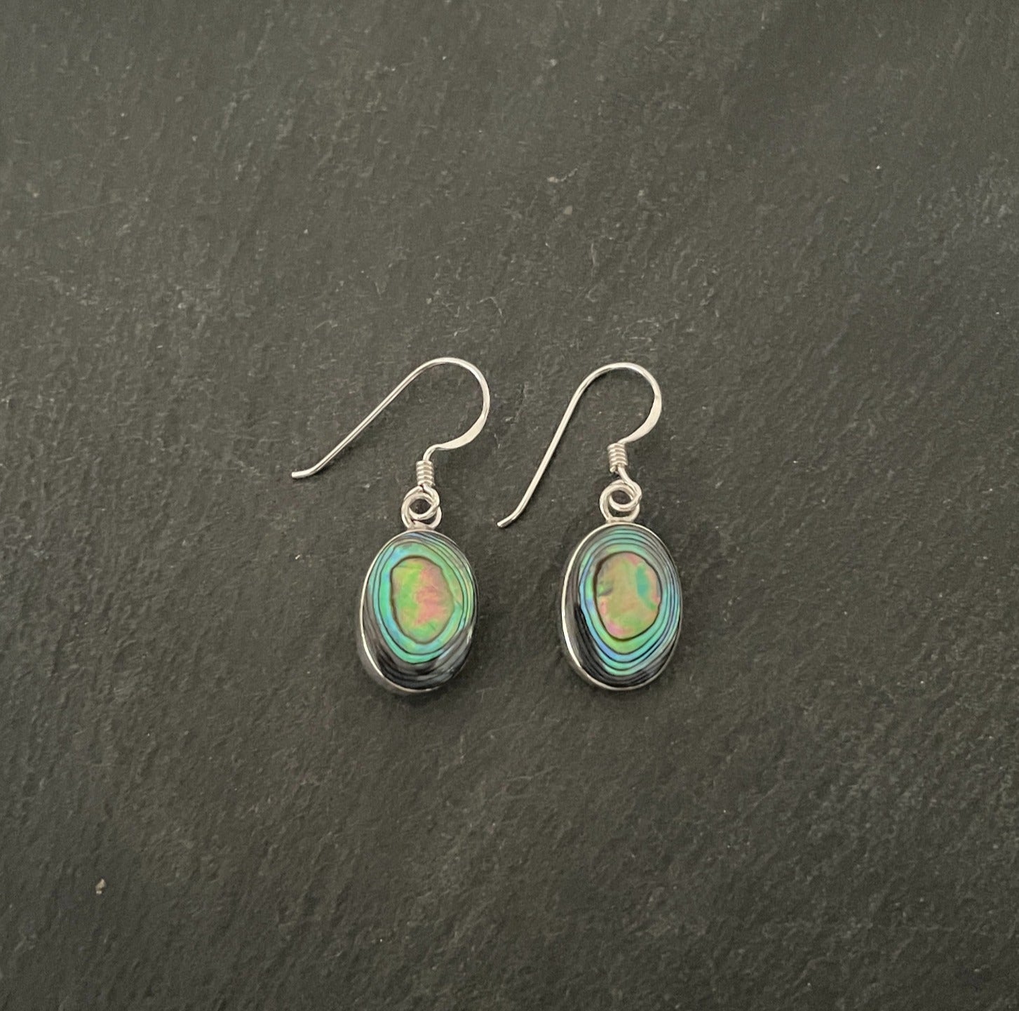 Oval Paua Shell Earrings image 0