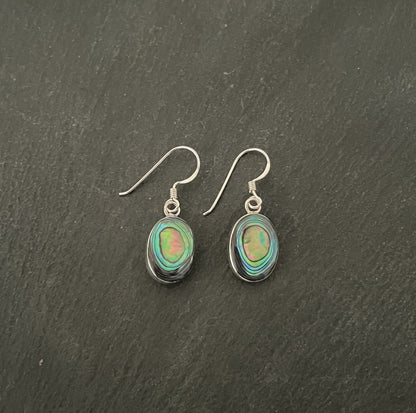 Oval Paua Shell Earrings image 0