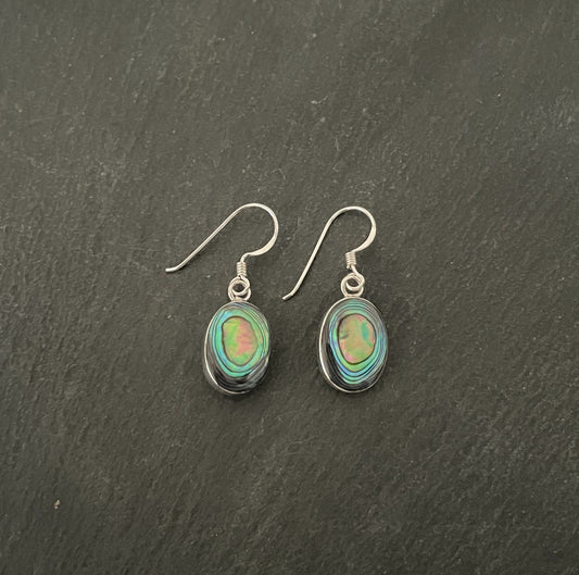 Oval Paua Shell Earrings image 0