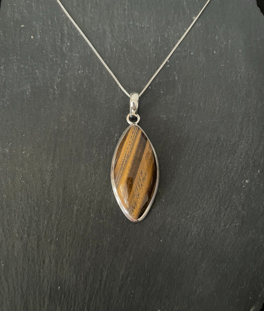 Tiger's Eye and Silver Pendant image 0