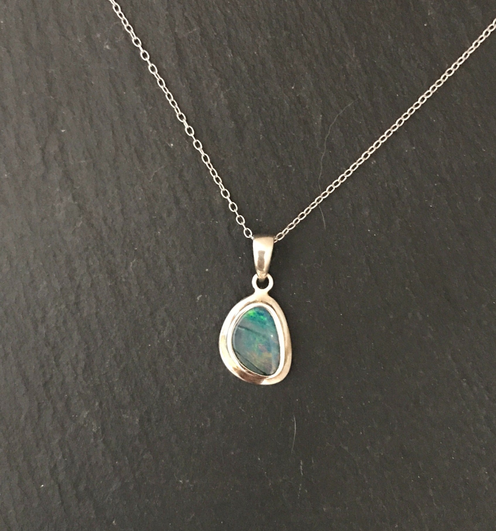 Fire Opal and Silver Pendant image 0