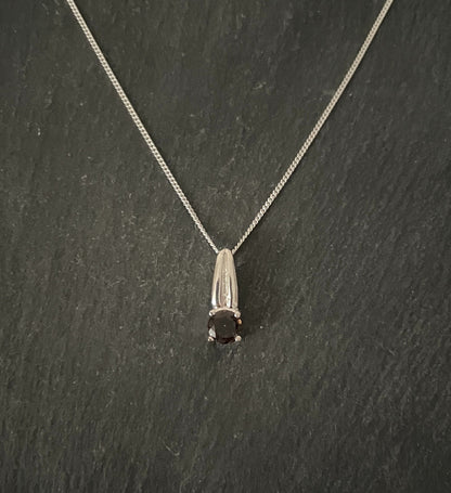Smokey Quartz and Silver Pendant image 0