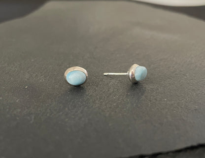 Larimar Oval Studs image 1