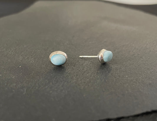 Larimar Oval Studs image 1