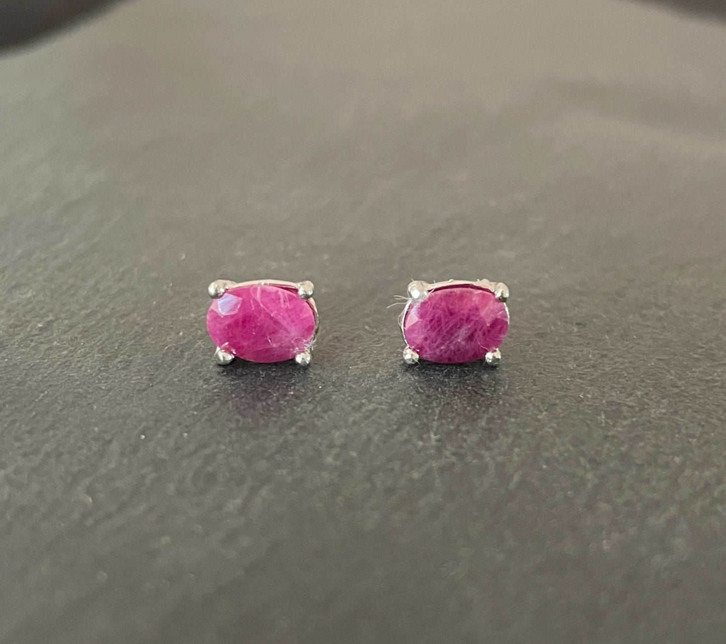 Oval Ruby Studs image 0