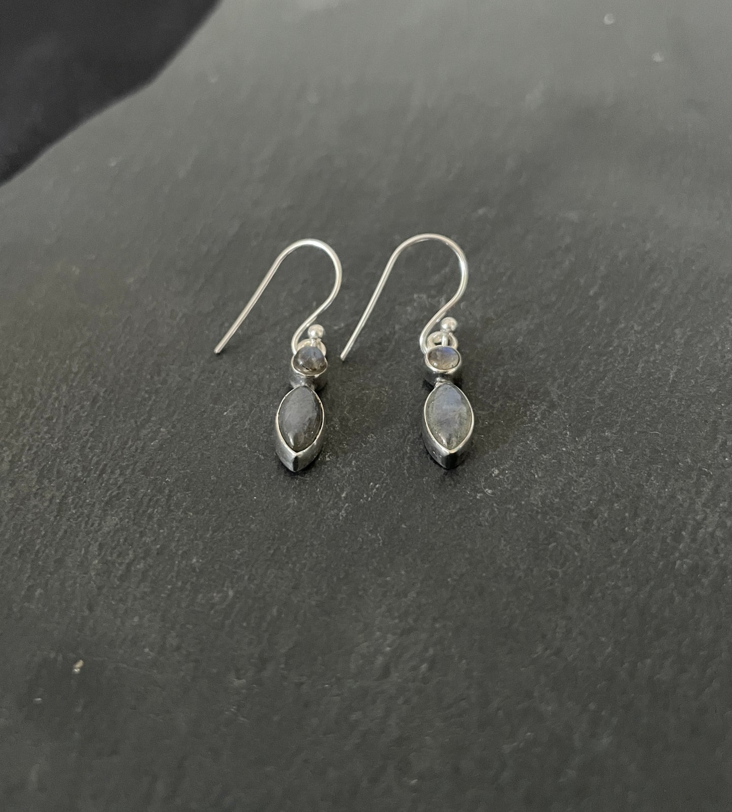 Two Stone Labradorite Earrings image 1