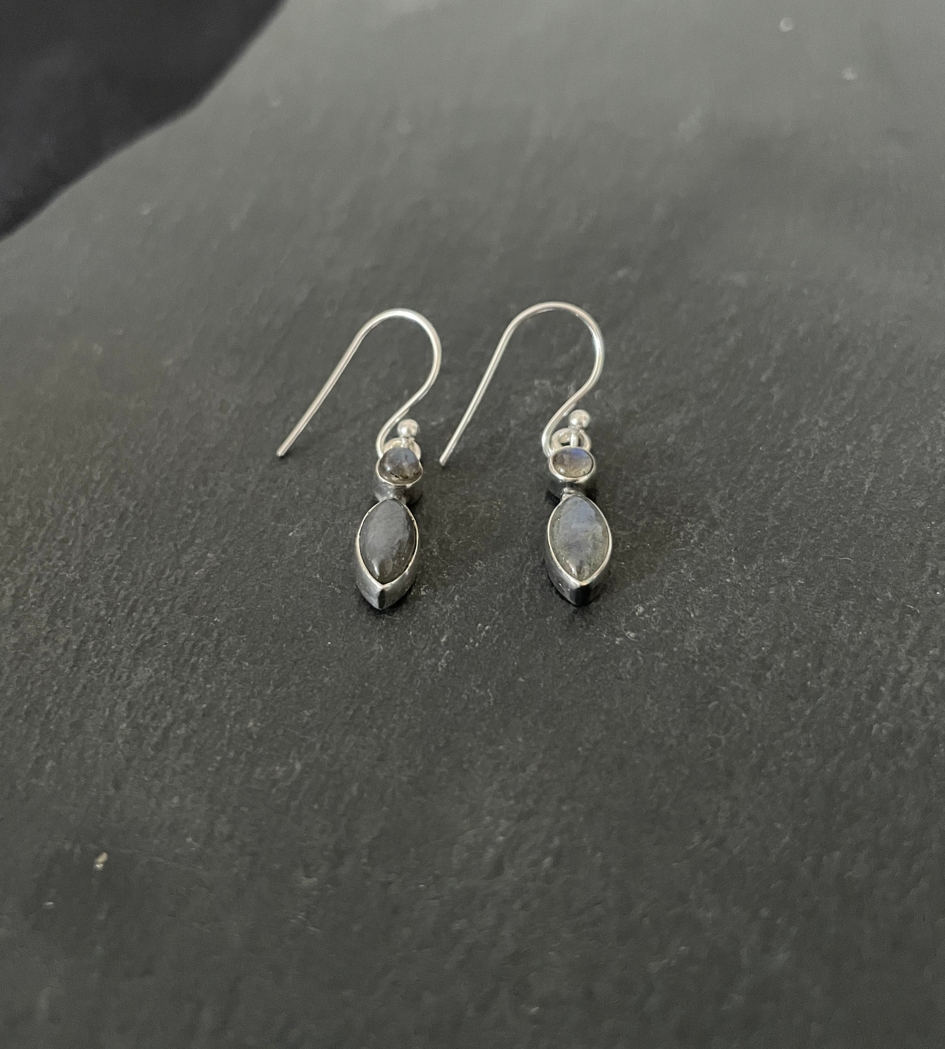 Two Stone Labradorite Earrings image 1