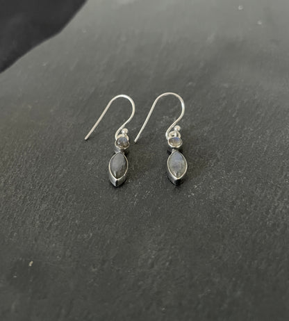 Two Stone Labradorite Earrings image 1