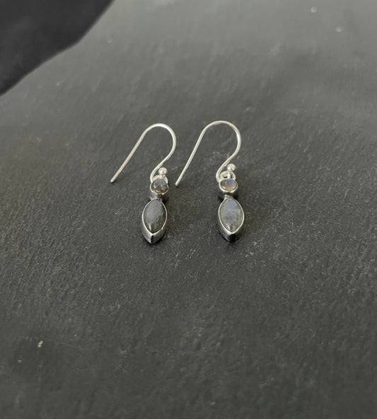 Two Stone Labradorite Earrings image 1