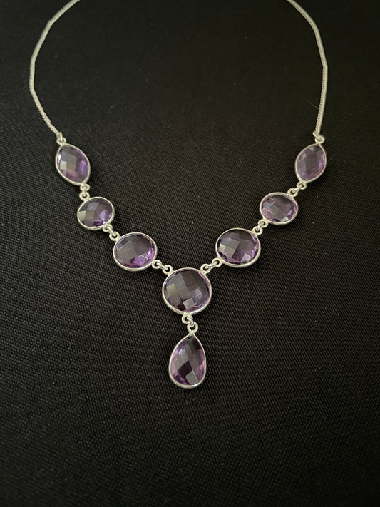 Faceted Amethyst Necklace image 1