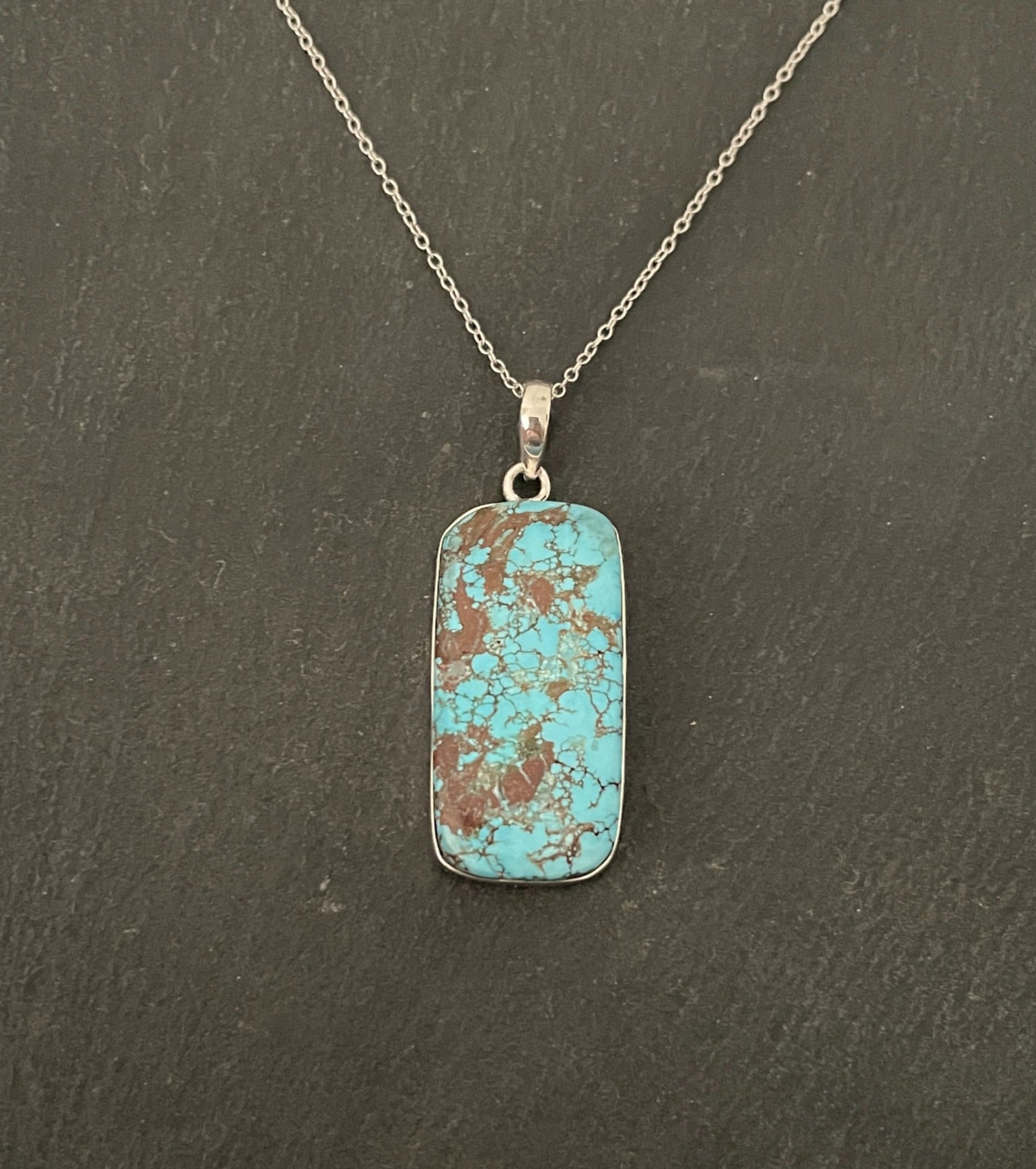 Turquoise Rectangle Pendant image 0
