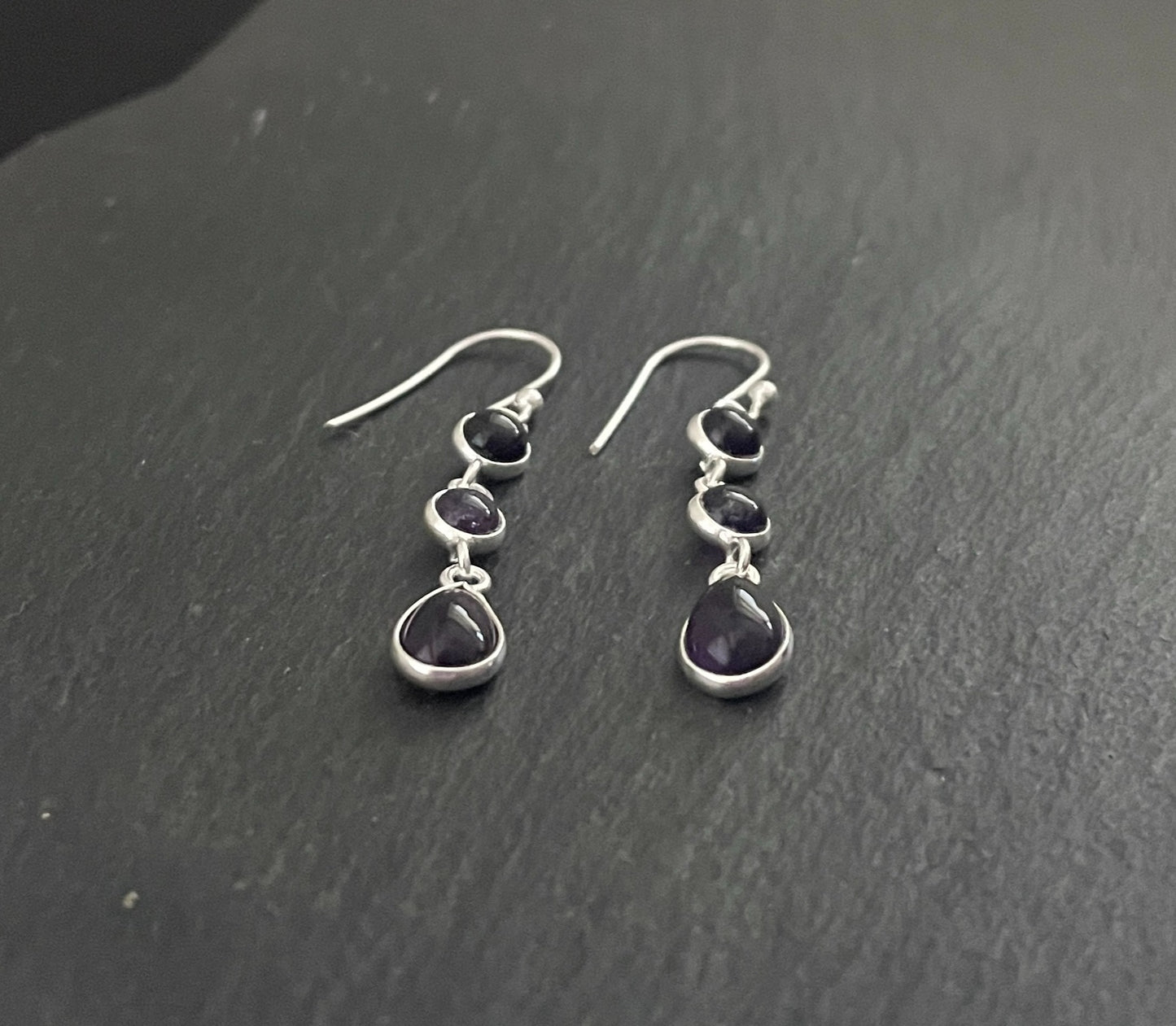 Amethyst and Silver Earrings image 1