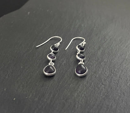 Amethyst and Silver Earrings image 1