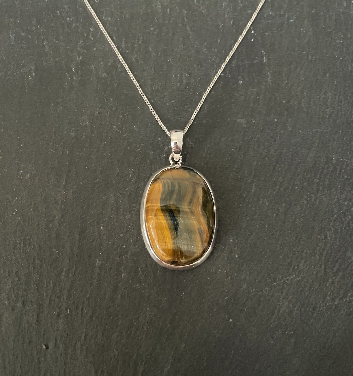 Tiger's Eye Oval Pendant image 0