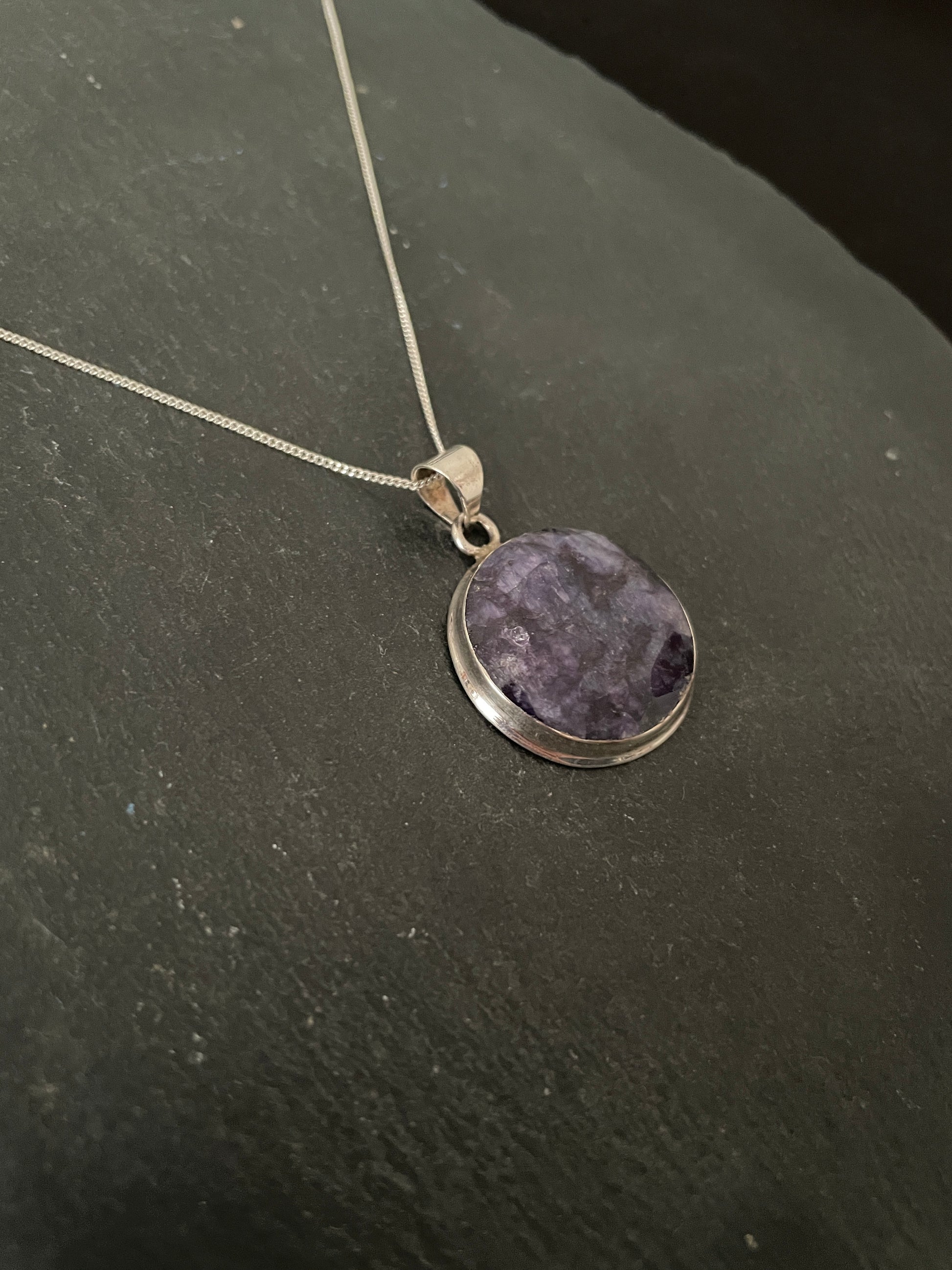 Round Sapphire Pendant image 2