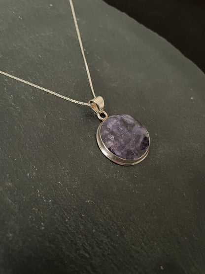 Round Sapphire Pendant image 2