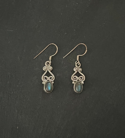Labradorite Oval Earrings image 0