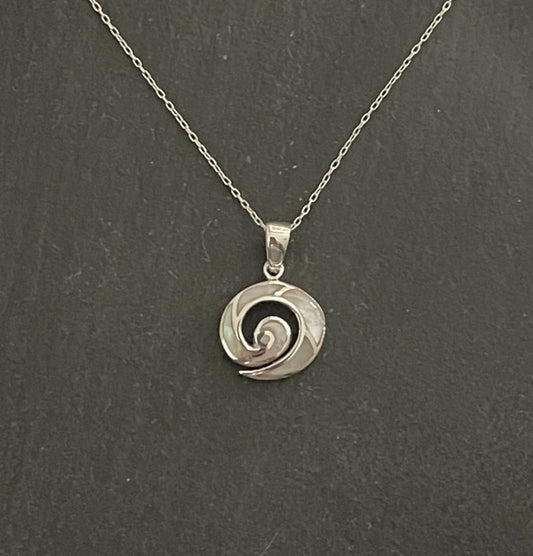 Mother of Pearl Swirl Pendant image 0