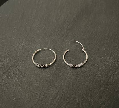 Round Silver Hoops image 1