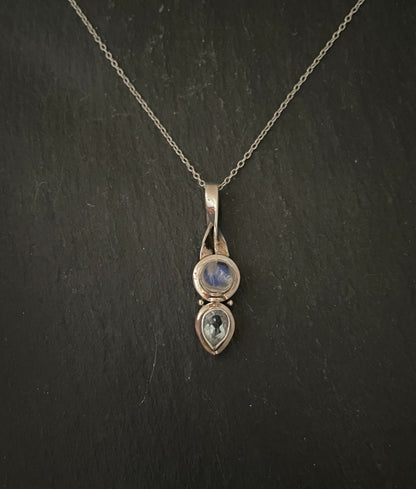 Moonstone and Blue Topaz Pendant image 0