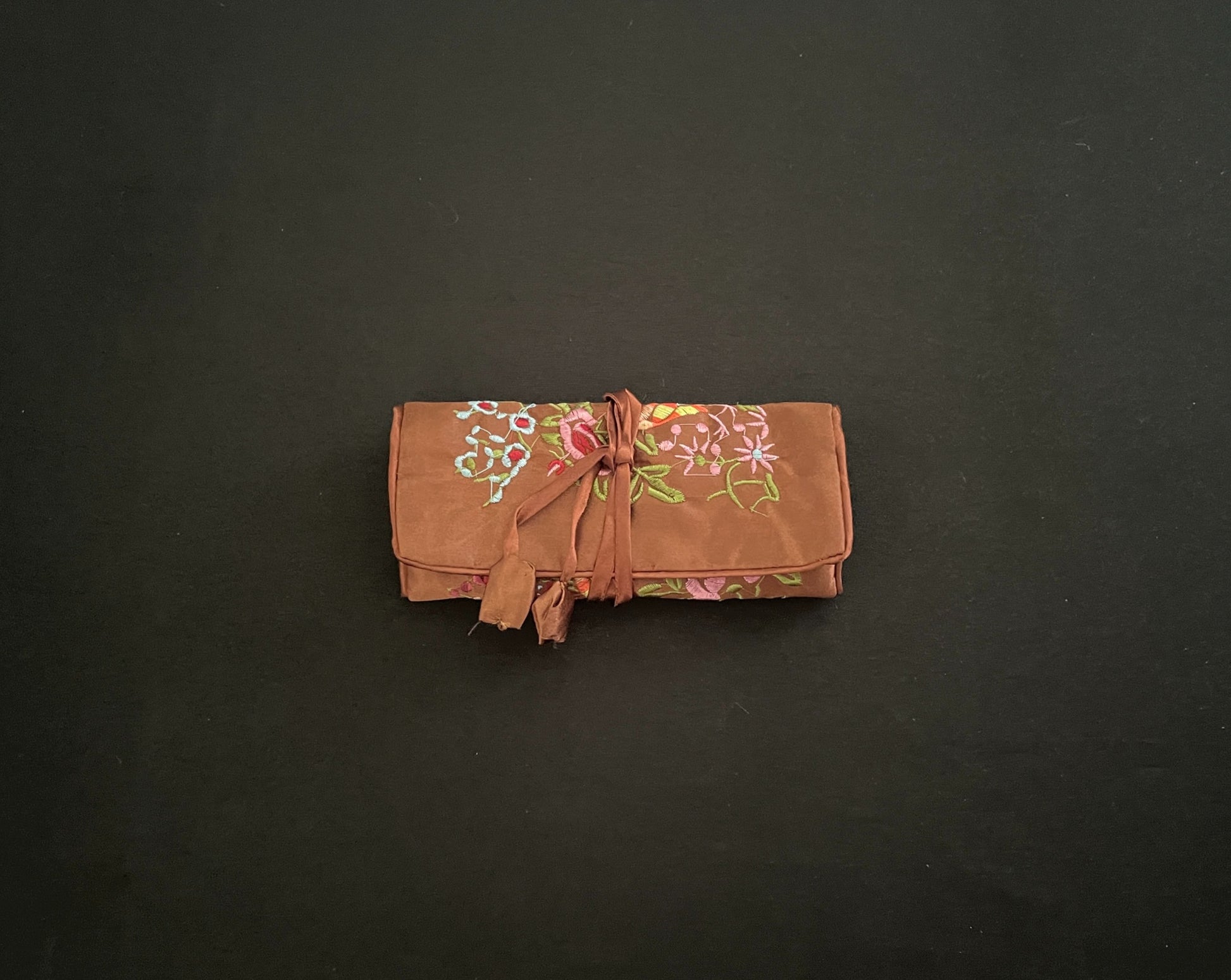 Brown Flower Jewellery Wrap image 1