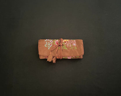 Brown Flower Jewellery Wrap image 1