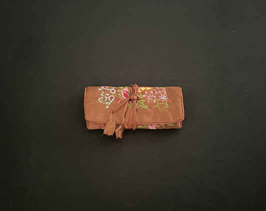 Brown Flower Jewellery Wrap image 1
