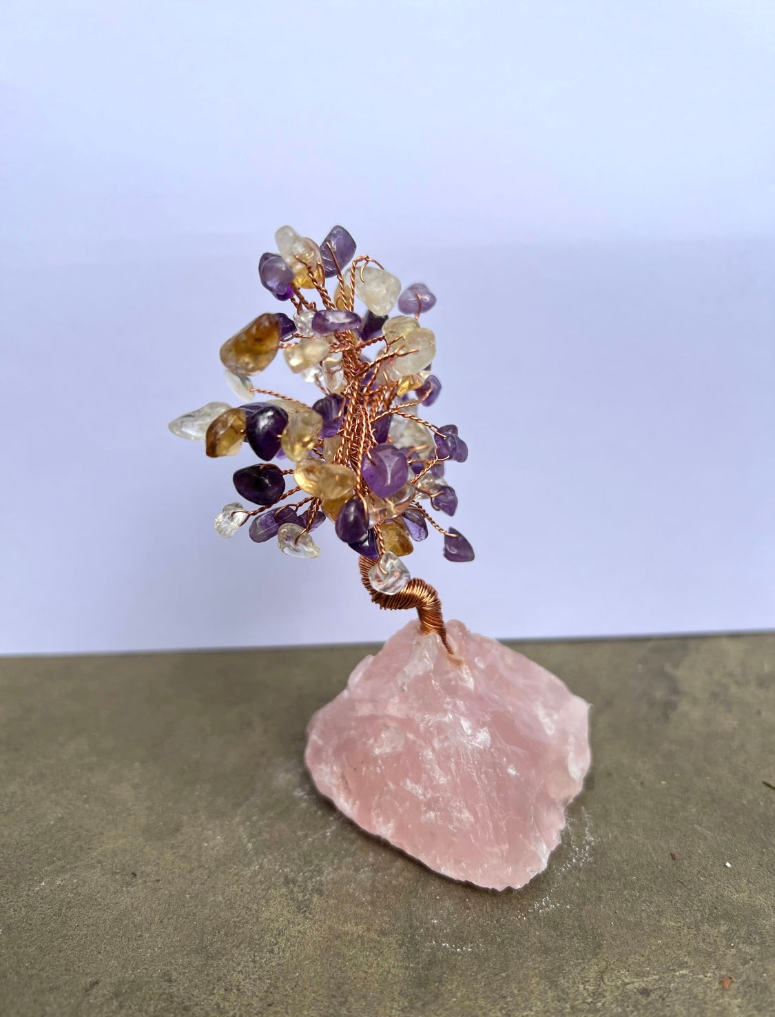 Gemstone Trees on Rose Quartz Base image 4