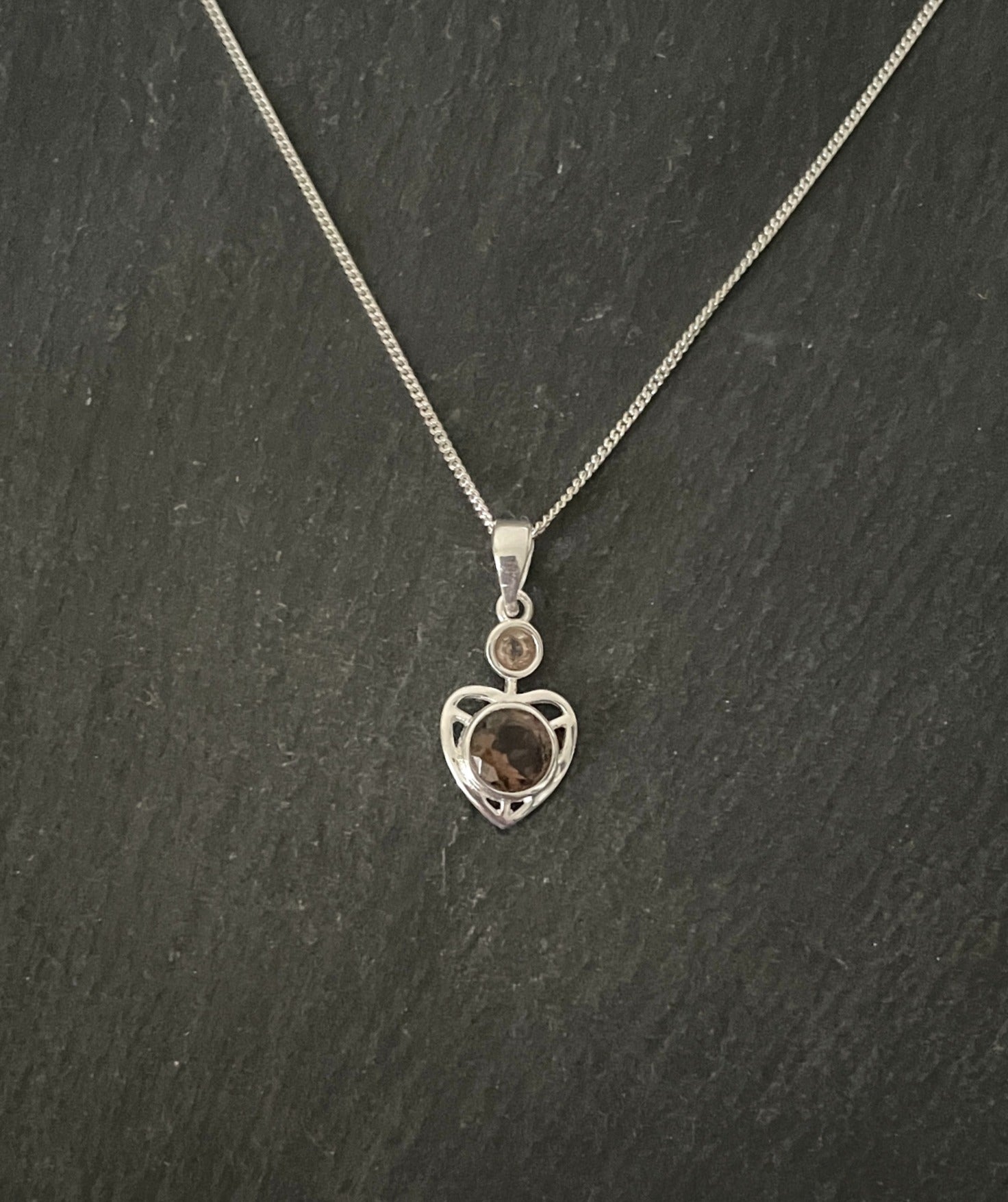 Smokey Quartz Heart Pendant image 0