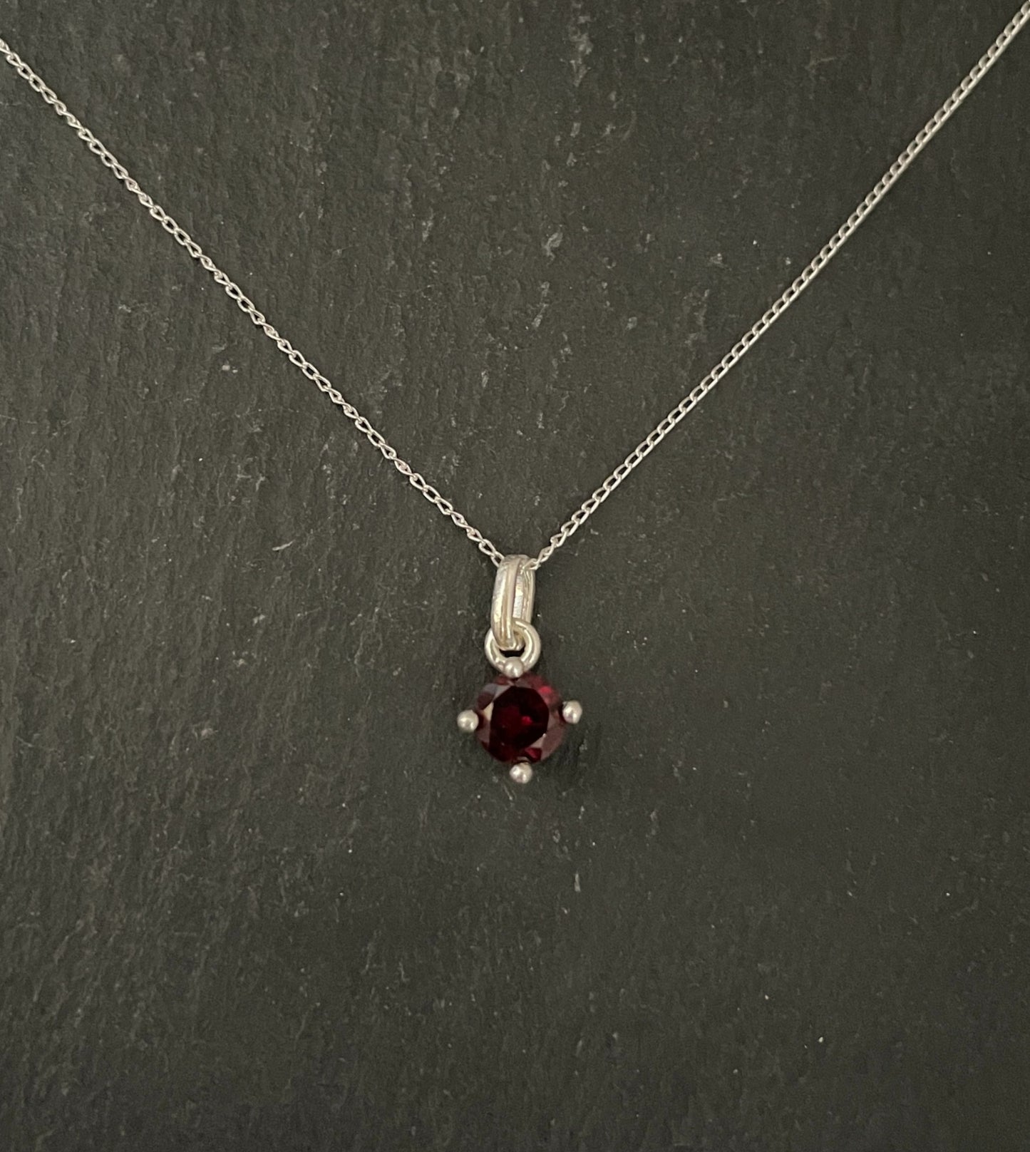 Round Garnet Pendant image 0