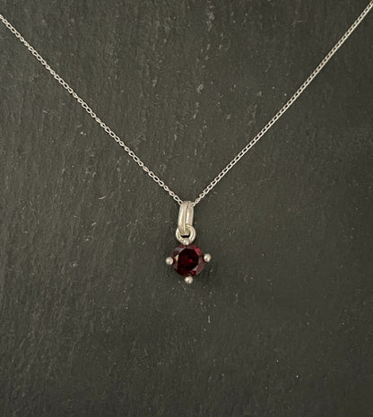 Round Garnet Pendant image 0