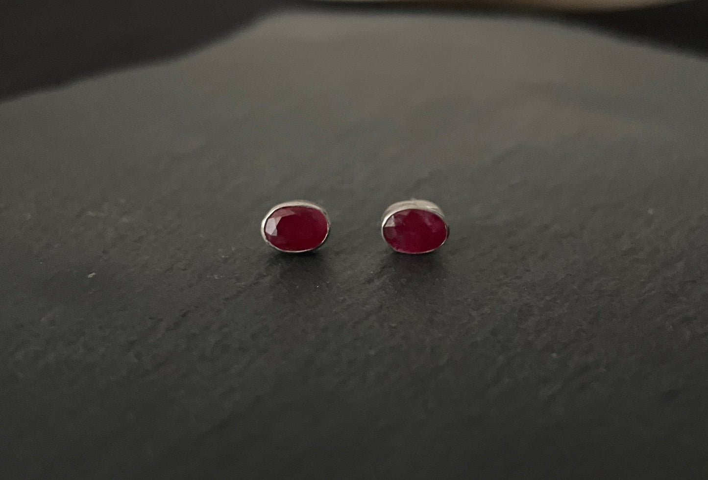 Oval Ruby Stud Earrings image 0