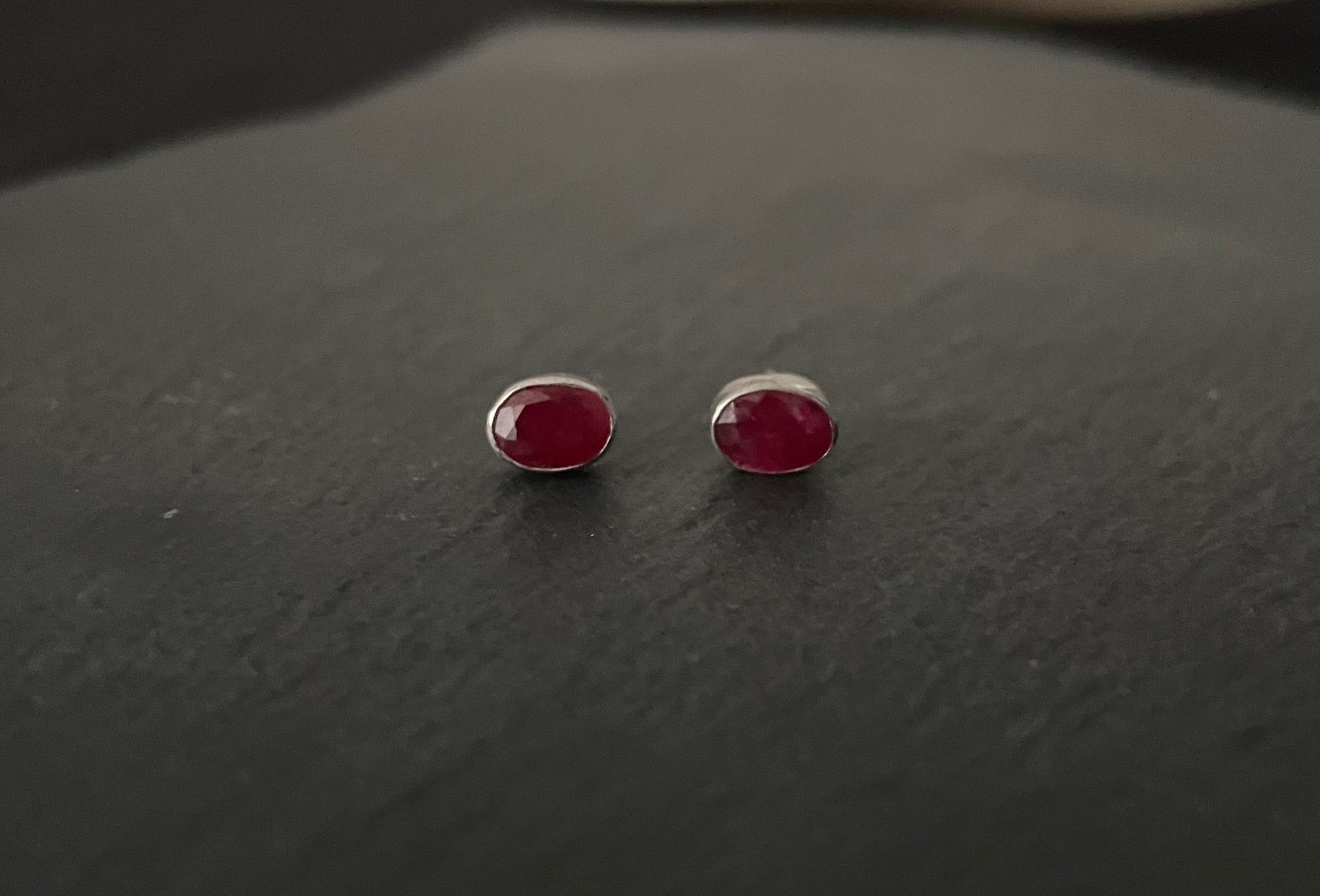 Oval Ruby Stud Earrings image 0
