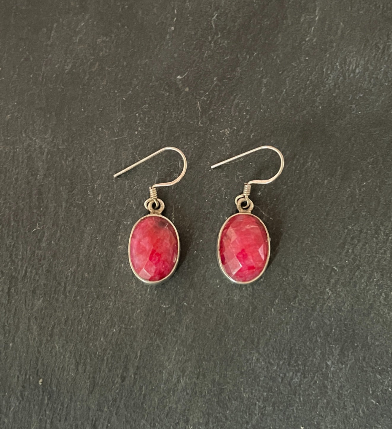 Ruby and Silver Earrings image 0