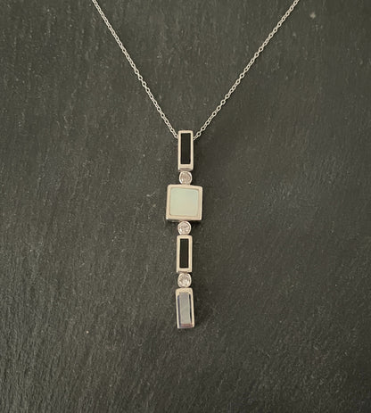 Black Onyx and Mother of Pearl Pendant image 0